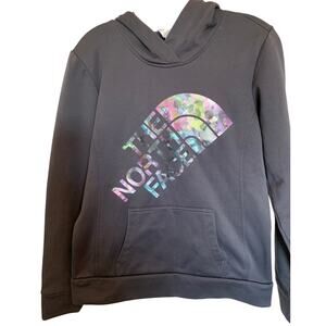 The North Face half dome floral graphic hoodie flawed size M